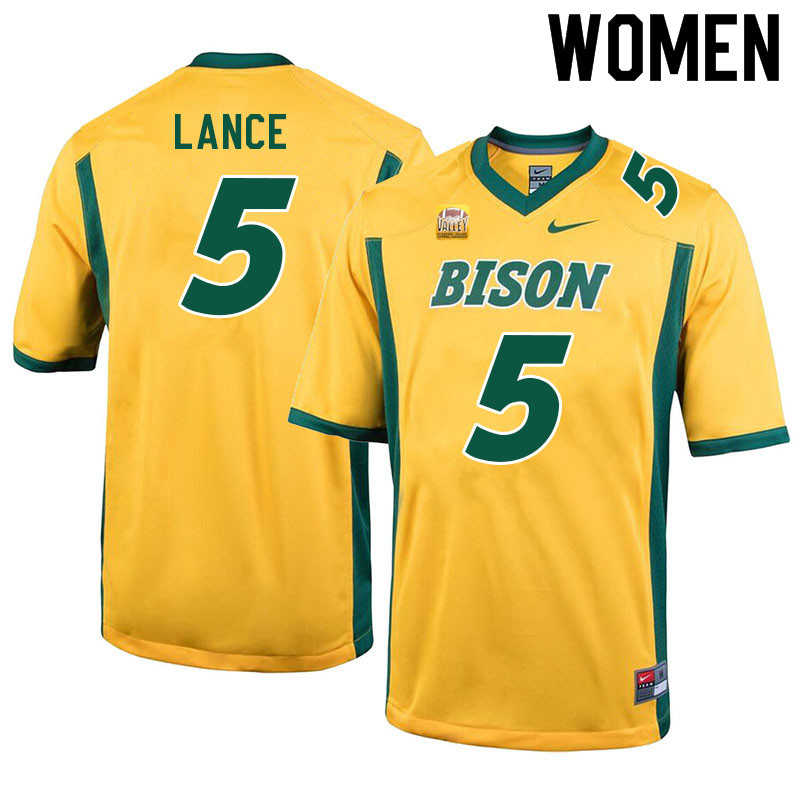 Women #5 Bryce Lance North Dakota State Bison College Football Jerseys Sale-Yellow - Click Image to Close